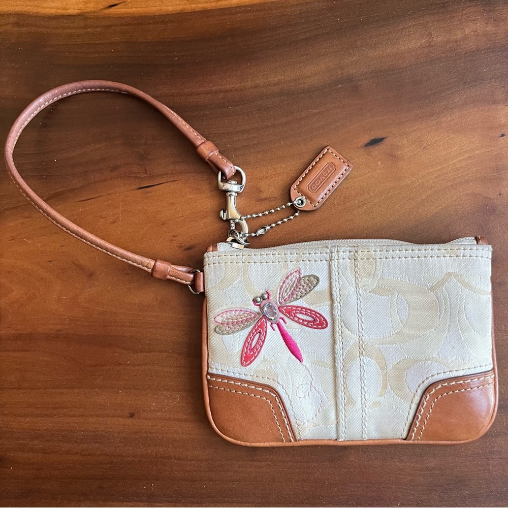 Coach Vintage Dragonfly Wristlet Wallet Clutch - Picture 2 of 15